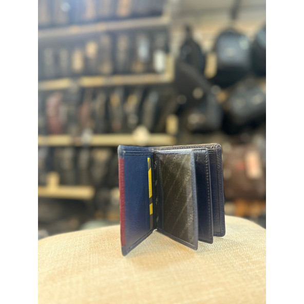 TRG POLO LACİVERT DERİ ERKEK CÜZDAN - Resim 4