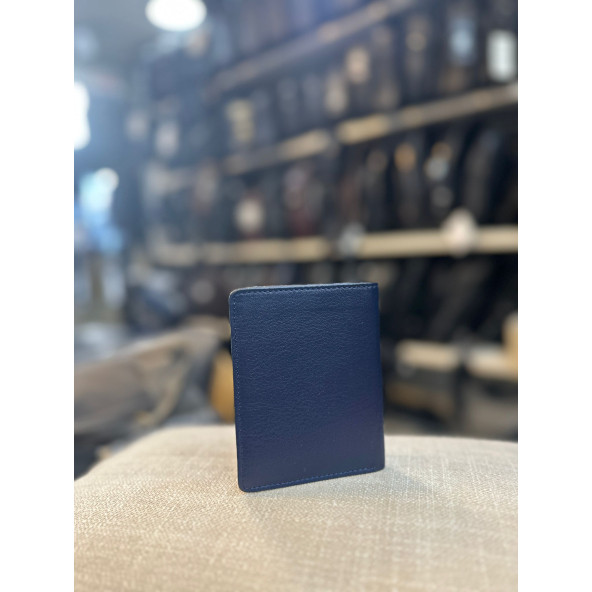 TRG POLO LACİVERT DERİ ERKEK CÜZDAN - Resim 5
