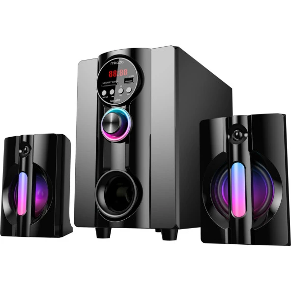 Mikado 2+1 20W Siyah Multimedya FM-BT-SD-USB Speaker Hoparlör Kumandalı - 4