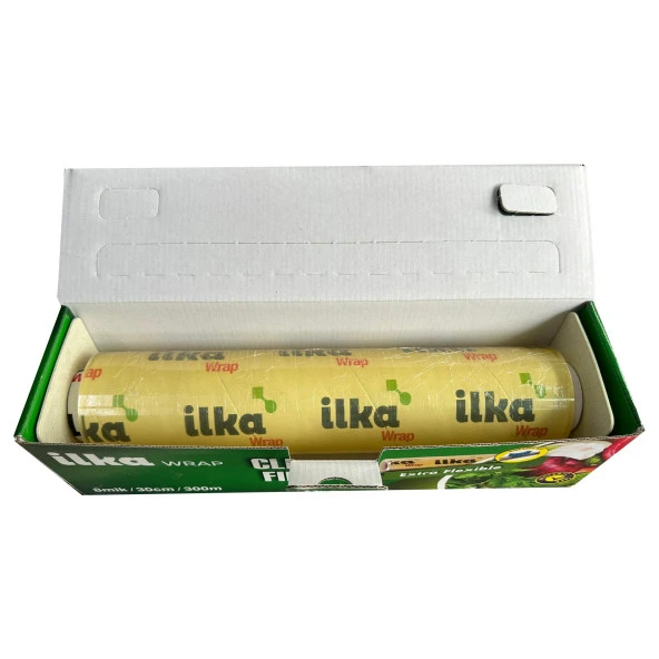 İlka Şeffaf Mutfak Rulo Streç Film Folyo - 45 Cm. x 300 Metre - Gıdaya Uygun - 1 Paket - Resim 2