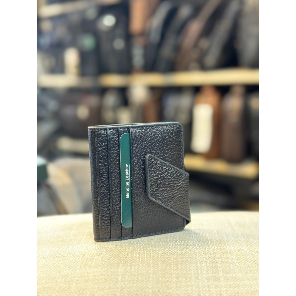 TRG POLO SİYAH MIKNATISLI DERİ ERKEK CÜZDANI - Resim 3