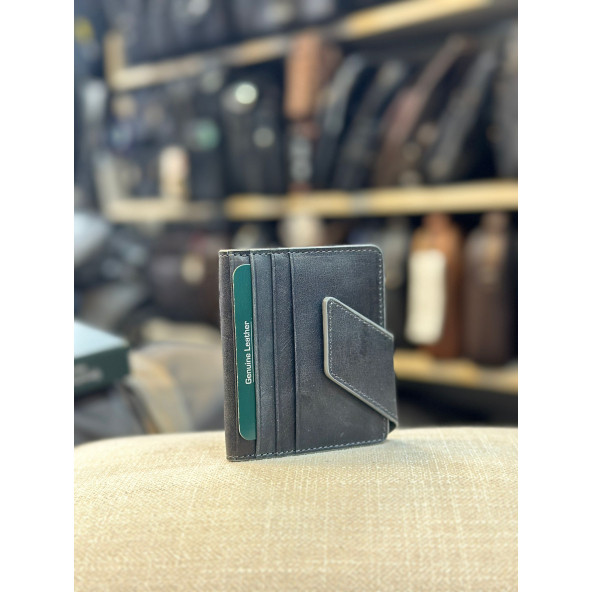 TRG POLO GRİ MIKNATISLI DERİ ERKEK CÜZDANI - Resim 3