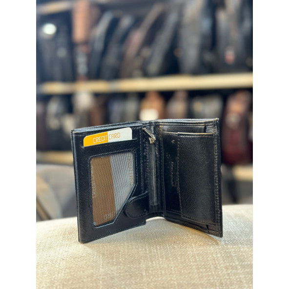 TRG POLO SİYAH DERİ ERKEK CÜZDAN - Resim 3