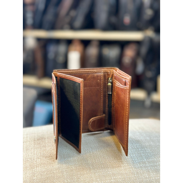 TRG POLO KAHVE DERİ ERKEK CÜZDAN ürün görseli 1