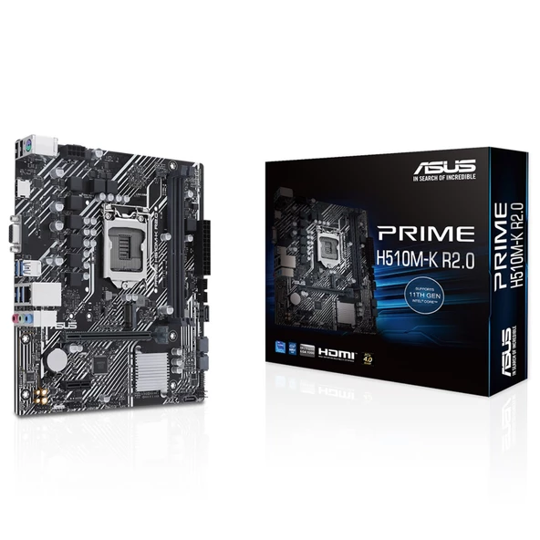 Asus PRIME H510M-K R2.0 1200P11 DDR4 Ses+GLan HDMI D-Sub M2 USB3.2 mATX