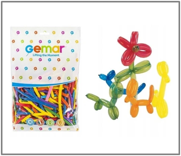 Gemar Sosis Balon Renkli 100Lü 5Cm 2