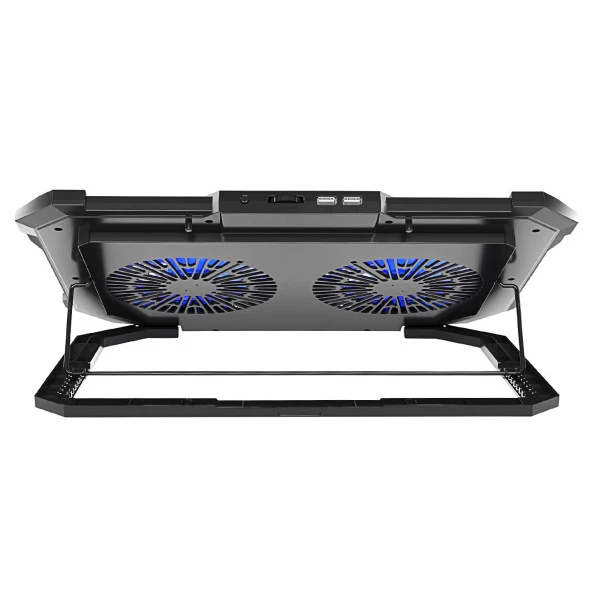 Rampage RGB Işıklı 2 Fanlı Yükseklik Ayarlı 125 *125*15 2 USB Port Notebook Soğutucu - 5