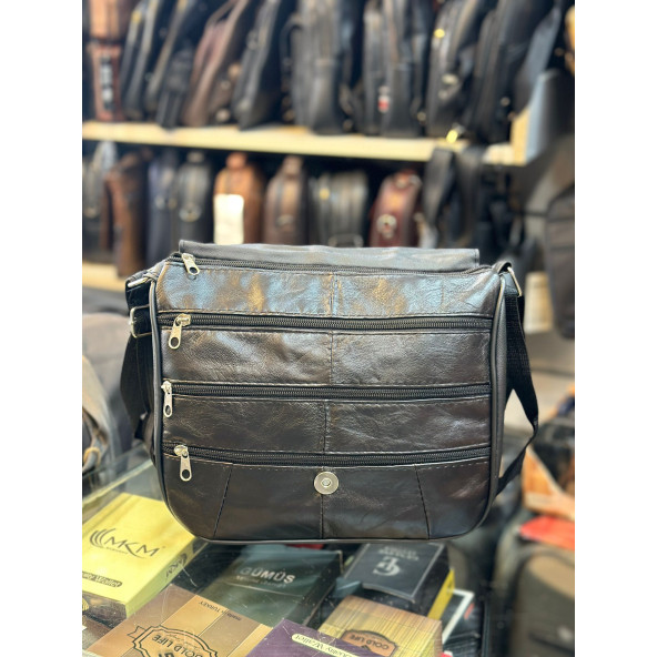 TRG POLO SİYAH DERİ KADIN OMUZ ÇANTASI - Resim 4