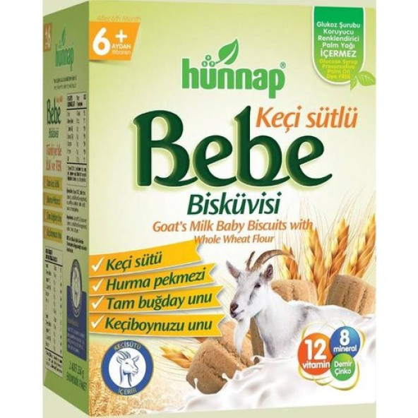 HÜNNAP KEÇİ SÜTLÜ BEBE BİSKÜVİSİ 400 GR