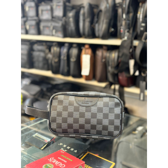 TRG POLO GRİ DAMALI EL PORTFÖY ÇANTASI - Resim 4