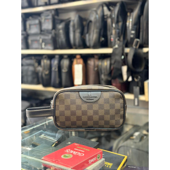 TRG POLO KAHVE DAMALI EL PORTFÖY ÇANTASI - Resim 3