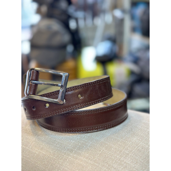 TRG POLO BORDO HAKİKİ DERİ ERKEK KEMERİ - Resim 4