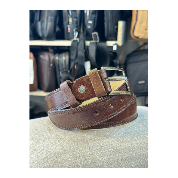 TRG POLO BORDO HAKİKİ DERİ ERKEK KEMERİ - Resim 5