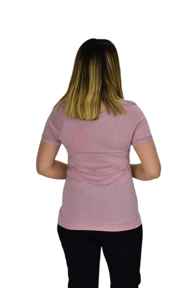 Kadın Kelebek Nakışlı Tişört BRG32895 - Resim 12