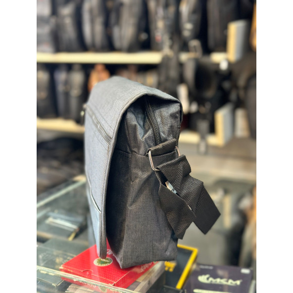 TRG POLO Gri Keten Omuz Çantası - Resim 3