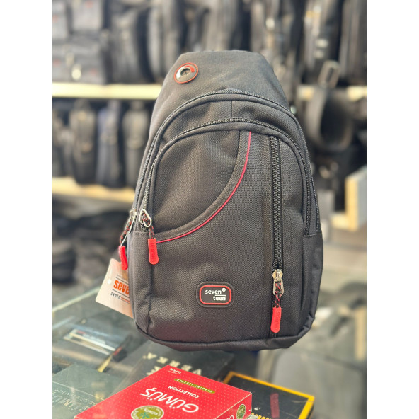 TRG POLO SİYAH KIRMIZI BEL ÇANTASI - Resim 2