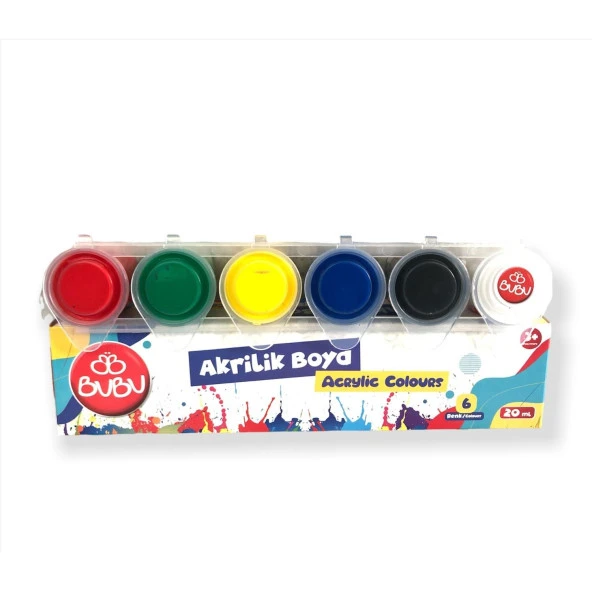 Bu-Bu Akrilik Boya 6 Renk 20 ML Akrilik Boya
