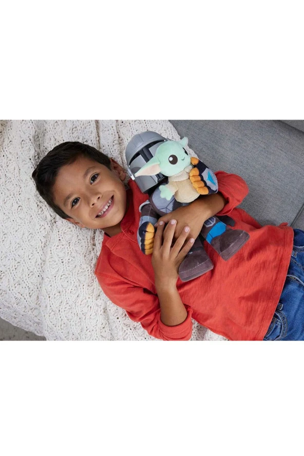 Star Wars Mandalorian Sesli Pelüş Figür HNT52 - Resim 2