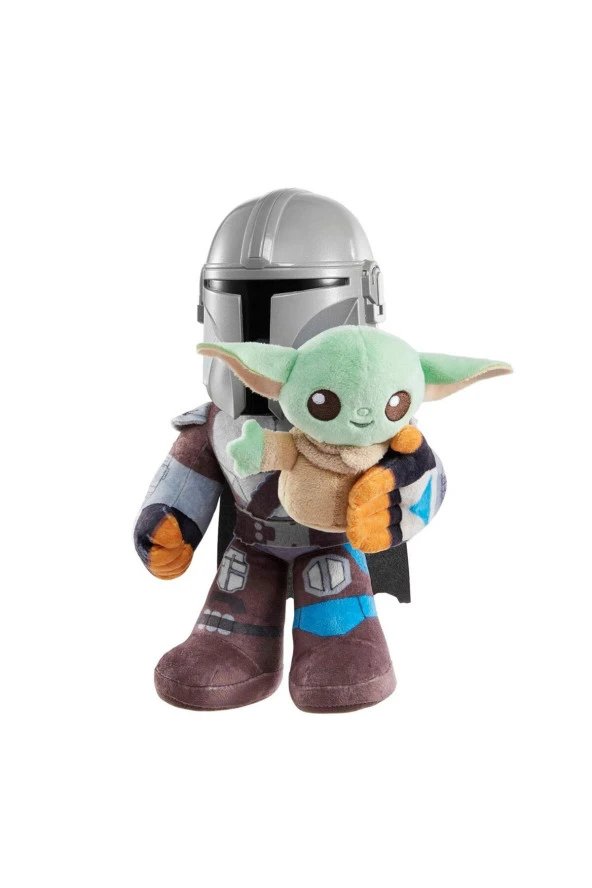 Star Wars Mandalorian Sesli Pelüş Figür HNT52 - Resim 3