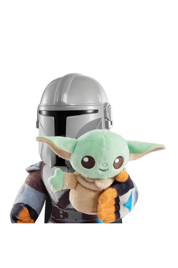 Star Wars Mandalorian Sesli Pelüş Figür HNT52 - Resim 5