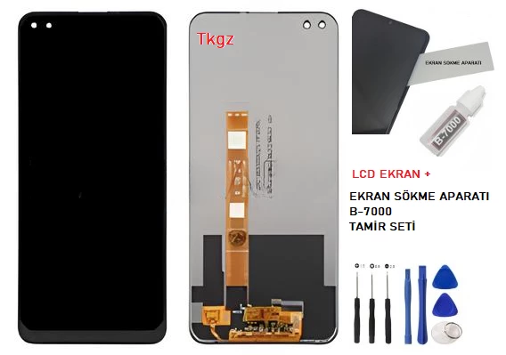 Oppo Realme 6 PRO Lcd Ekran Dokunmatik Orijinal Kalite + B-7000 + TAMİR SETİ