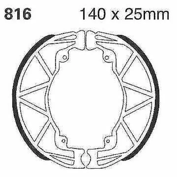 Ebc 816 1998-2009 Piaggio Liberty 200 Uyumlu Arka Fren Balatası Yaylı Kampana Set - Resim 3
