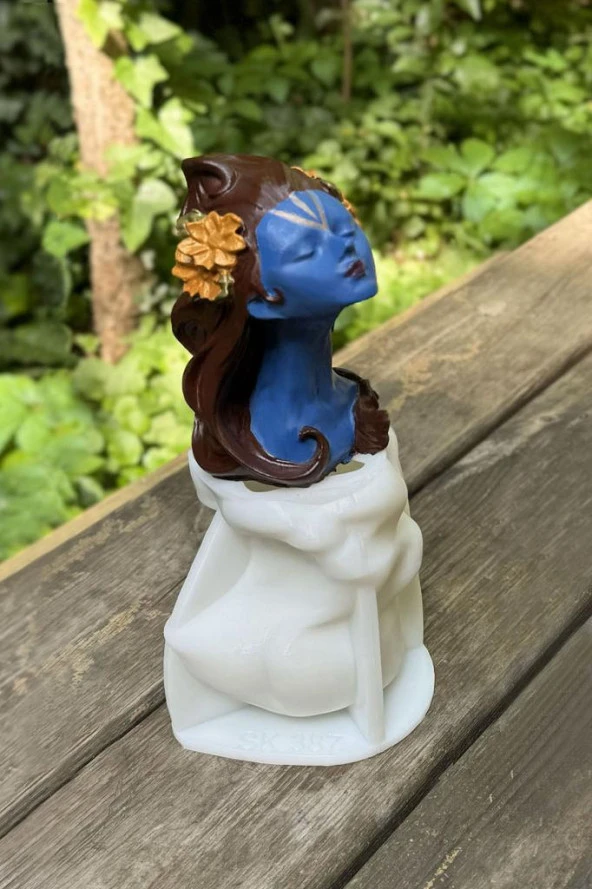 Tina Gözleri Kapalı Kadın Tekli Silikon Mum Kalıbı - 2