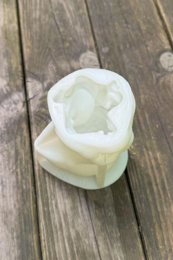 Tina Gözleri Kapalı Kadın Tekli Silikon Mum Kalıbı - 7