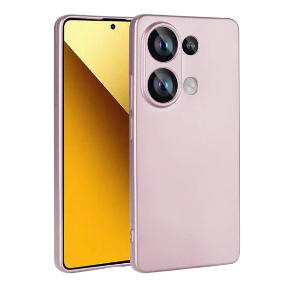 KNY Xiaomi Poco M6 Pro 4G Kılıf Kamera Korumalı İnce Mat Silikon Rose Gold