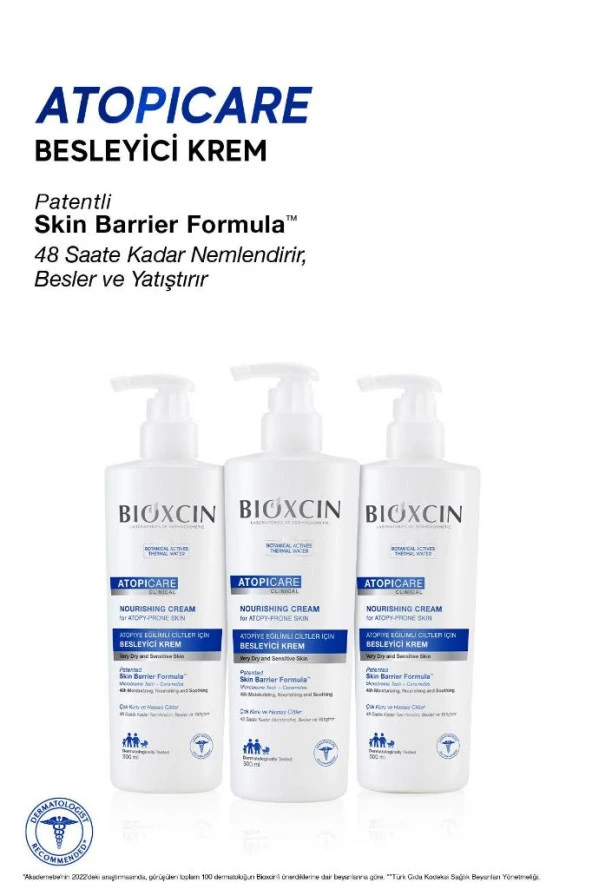 Bioxcin Atopicare Clinical Atopiye Eğilimli Ciltler Için Besleyici Krem 500 ml - Seramid Microbiome Tech - 5