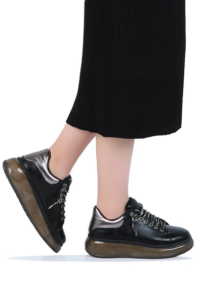 Kuum London K831126-A Siyah Kadın Sneaker Ayakkabı