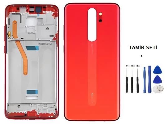 Xiaomi Redmi NOTE 8 PRO FULL Kasa Arka Kapak Takım KIRMIZI - TAMİR SETİ