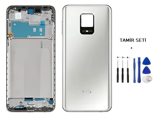 Xiaomi Redmi NOTE 9 PRO FULL Kasa Arka Kapak Takım BEYAZ - TAMİR SETİ ürün görseli 1