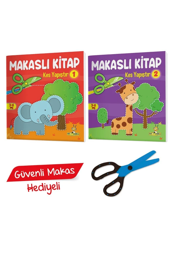 Kes Yapıştır Makaslı Set (makas Hediyeli)