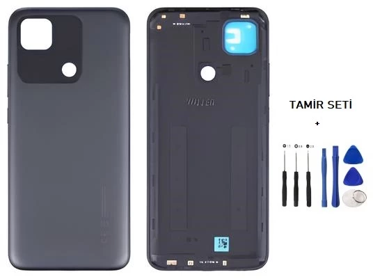 Xiaomi Redmi 10A FULL Kasa Arka Kapak Yan Tuş Takımı SİYAH - TAMİR SETİ