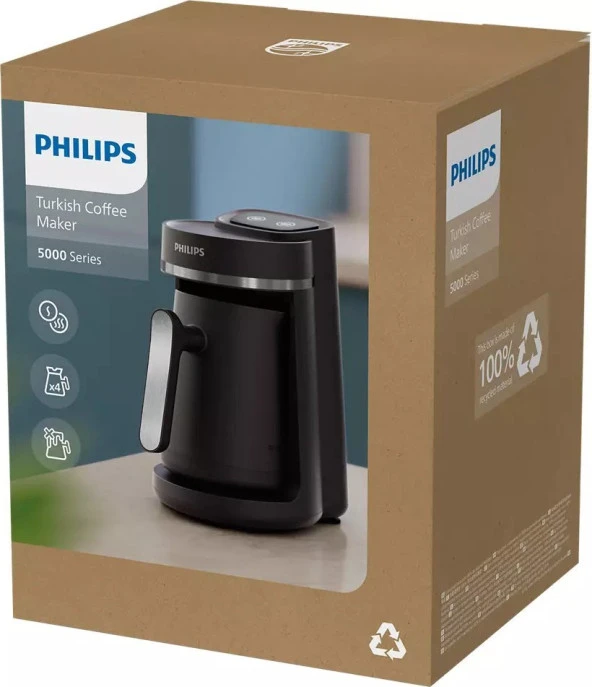 Philips Türk Kahvesi Makinesi 5000 Serisi HDA150/61 Siyah & Gümüş - 2