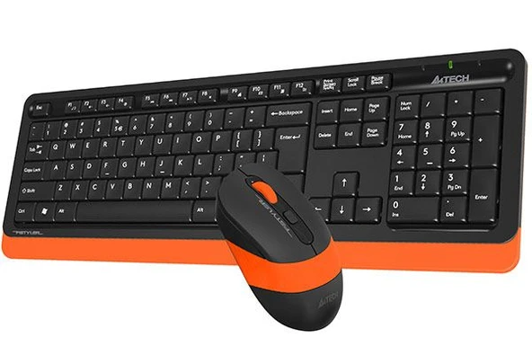 A4 Tech FG1010 Kablosuz Q Klavye-mouse siyah- turuncu set - Resim 4