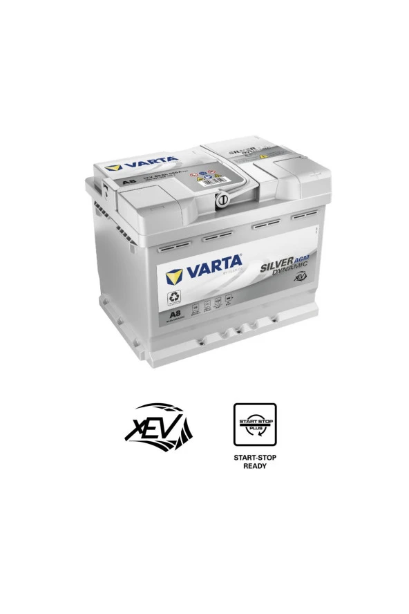 Varta Akü 12V 60 Ah Amper 680A Cca Silver Dynamic Agm