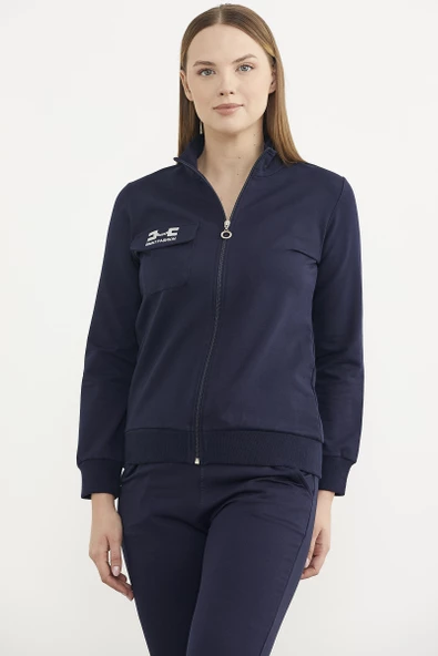 Fermuarlı Jogger Eşofman Takım - Lacivert - Resim 5