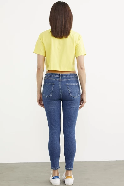 Likralı Slim Fit Jean Pantolon - Açık Mavi - Resim 6