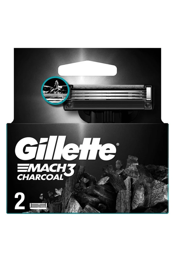 Gillette Mach3 Charcoal 2'li Yedek Tıraş Bıçağı - 2