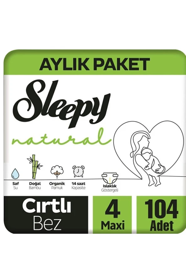 Sleepy Çocuk Bezi 4lü Maxi Paket No:4 104 Adet