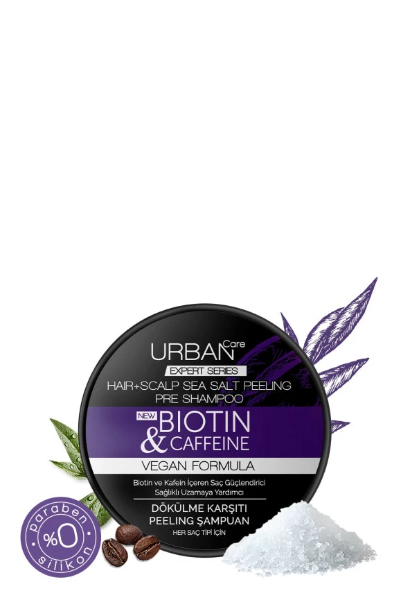 Urban Care Biotin & Caffeine Kafein İçeren Saç Kökü Güçlendirici Peeling Şampuan 200 ml - 3