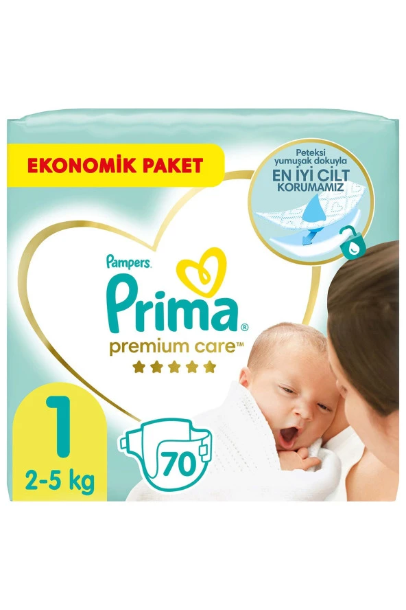 Prima Bebek Bezi Premium Care 1 Beden 70 Adet