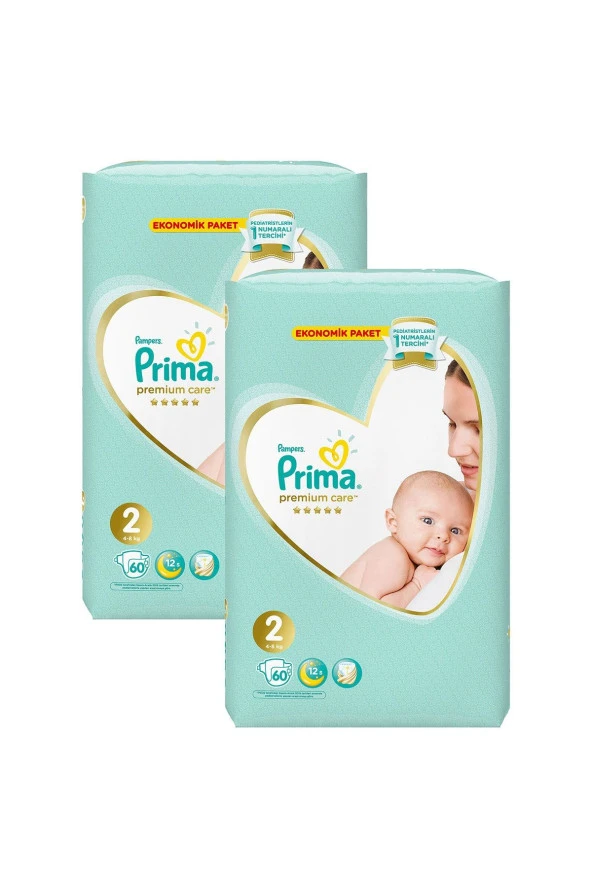 PrimaBebek Bezi Premium Care 2 Beden 120 Adet 4-8 KG - 2