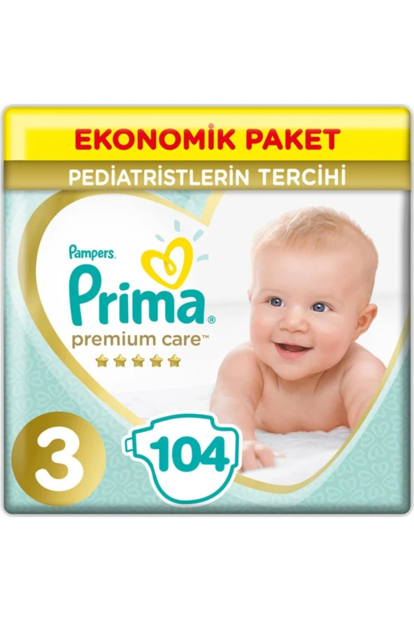 Prima Bebek Bezi Premium Care 3 Beden 104 Adet