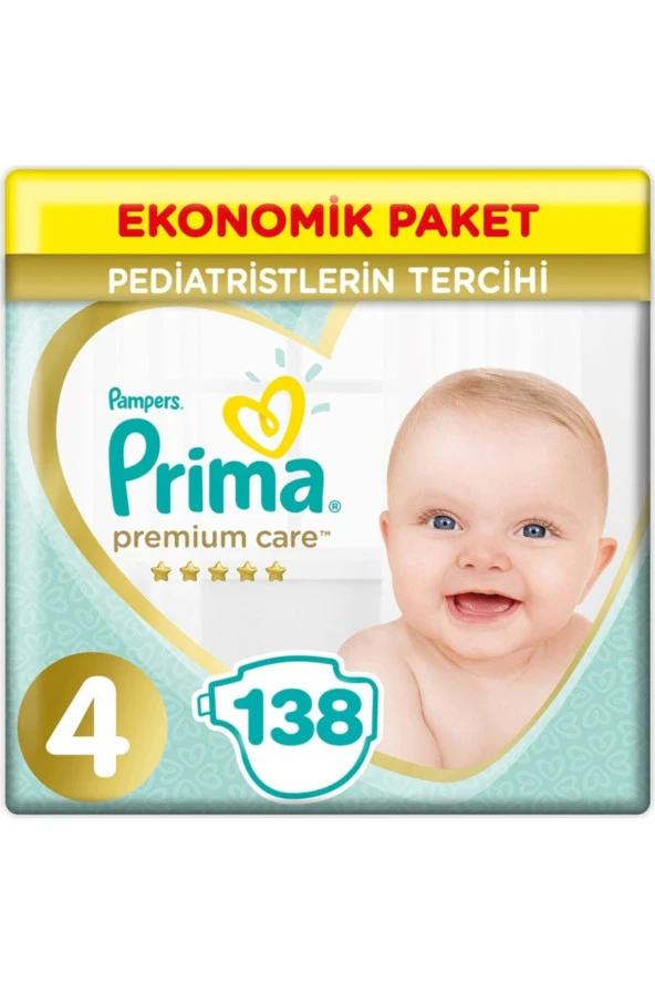 Prima Bebek Bezi  Premium Care 4 Beden 138 Adet