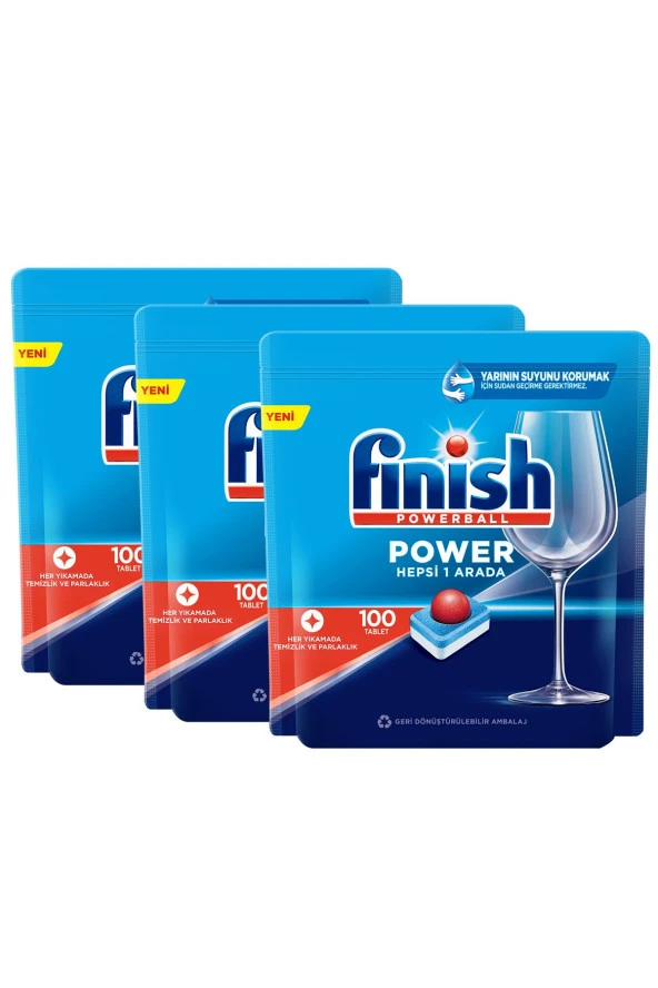 Finish Hepsi Bir Arada Bulaşık Makinesi Tableti 100'lü 3 Adet - Resim 2