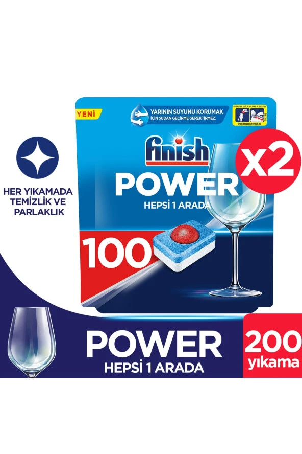 Finish Hepsi Bir Arada Bulaşık Makinesi Tableti 100'lü 2 Adet