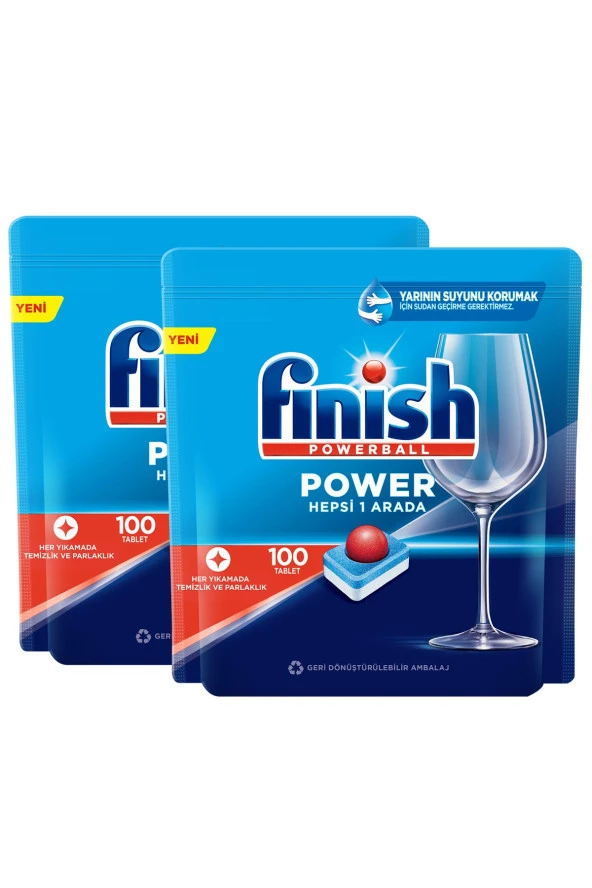 Finish Hepsi Bir Arada Bulaşık Makinesi Tableti 100'lü 2 Adet - Resim 2